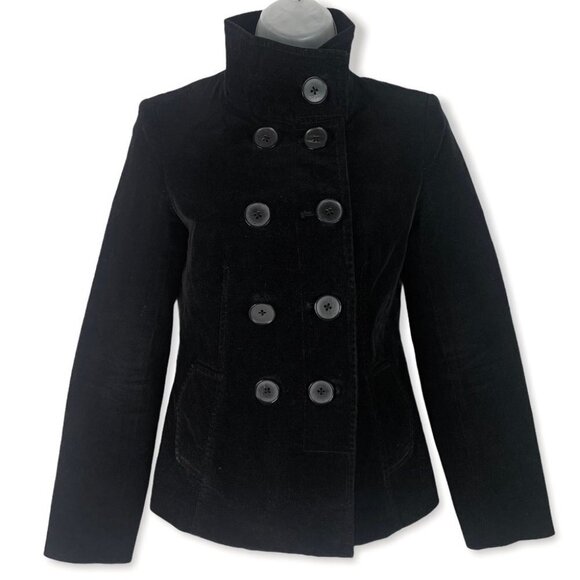 UWOMAN CORDUROY BLACK JACKET WOMEN SIZE SMALL - Picture 1 of 8
